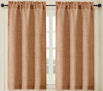 Thick Textured Café-Style Short Curtain (Kitchen, Semi-Blackout, Orange)