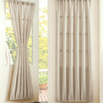 Bohemian Semi-Sheer Linen Door Curtain (Closet Partition)