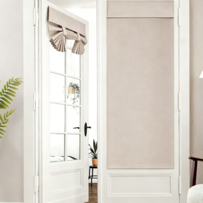 Linen French Door Curtain (Full Blackout, Farmhouse Style, Privacy & Thermal)
