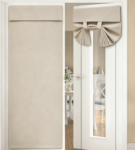 Natural Linen French Door Curtain (Blackout, Farmhouse Style, Privacy & Thermal)