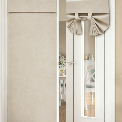 Natural Linen French Door Curtain (Blackout, Farmhouse Style, Privacy & Thermal)