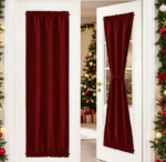 Christmas-Red French Door Curtain (Patio Glass, Thermal & Blackout)
